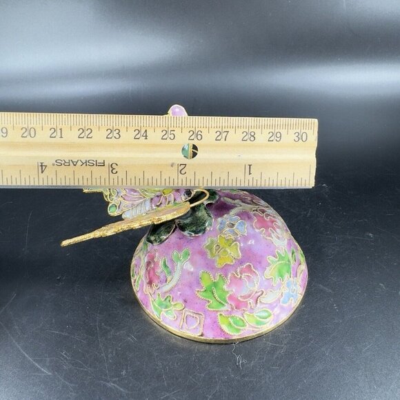 Sankyo Butterfly Cloisonne Enamel Fairy Fantasy Romance Metal Figure Multicolor - Picture 6 of 14